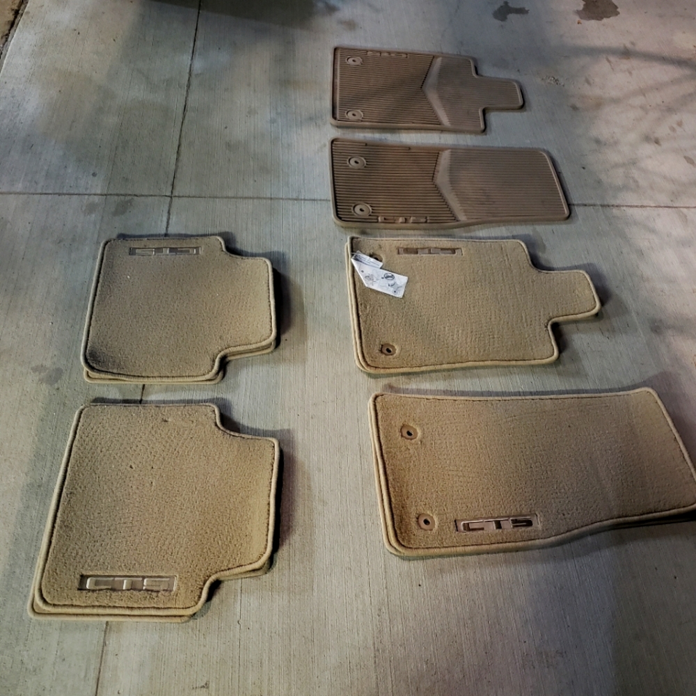 Cadillac CTS O.E.M. Floor Mats 12 Pieces (Tan)